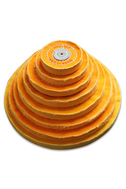 Choice9 2 inch 3"/4"/5"/6"/7"/8" Yellow Cotton Lint Cloth Polishing Buffed He...