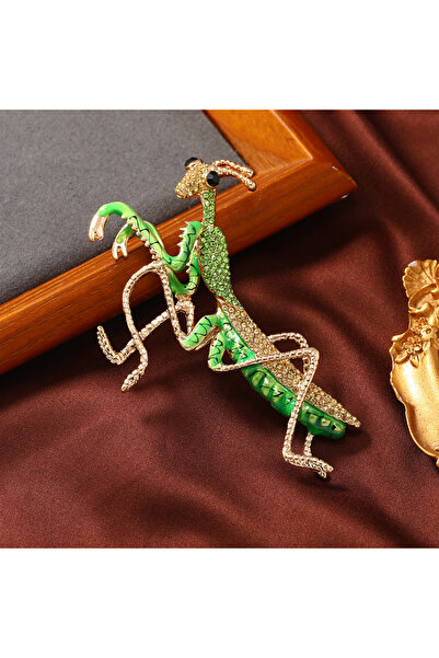 Choice دبوس بروش على شكل حشرة فرس النبي من الألماس E5-5-9360، إكسسوارات ملابس