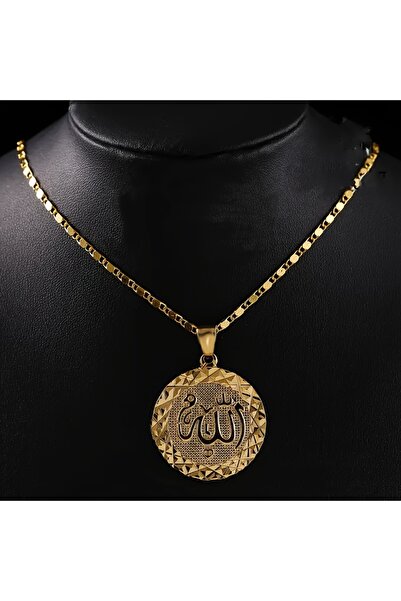 Choice YF5390-1 قلادة الله العتيقة باللون الذهبي دائرية الشكل أنيقة الشرق الأوسط سحر الإسلام هدية مجوهرات