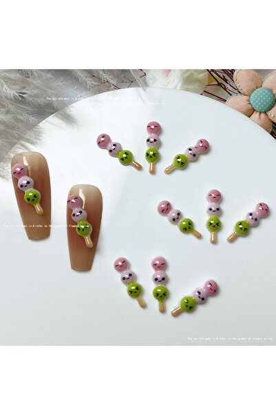 NAILFYOU 10 قطع من زينة الأظافر ثلاثية الأبعاد بتصميم صيني لطيف من الراتنج، ت...