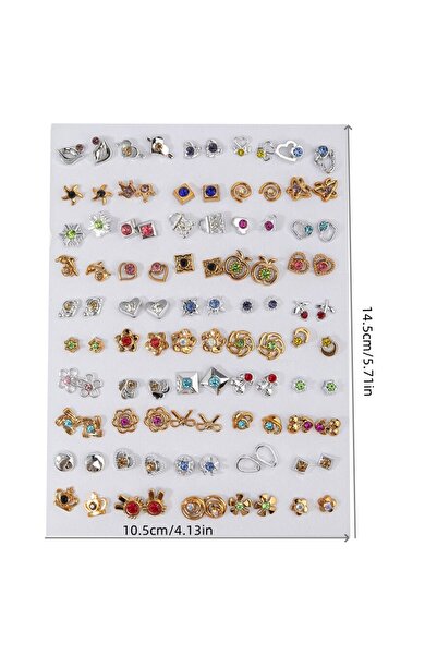 Choice الطراز 5 مجموعة من 50 زوجًا من أقراط الكريستال متعددة الأنماط للنساء و...