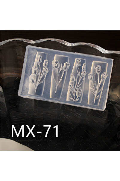 Choice قالب أظافر أكريليك ثلاثي الأبعاد N3 قطعة واحدة على شكل زهرة التوليب وص...