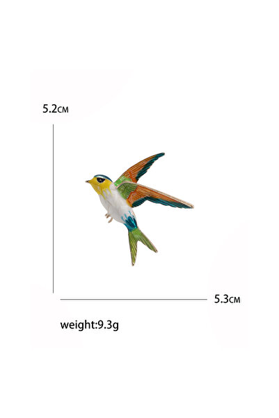 Choice بروشة طائر الفينيق المطلية بالمينا من Green2394 للنساء، بتصميم عصري مر...