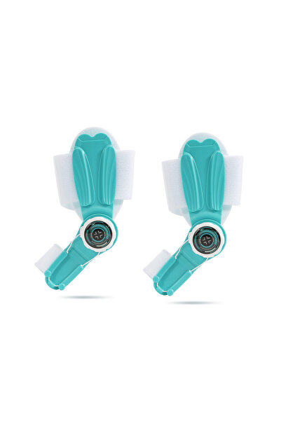 Choice ليك بلو، قطعتان من مصحح البروز العظمي القابل للارتداء ليلاً ونهارًا - تصميم بمقبض قابل للتعديل لأصابع القدم المتداخلة والثنائية