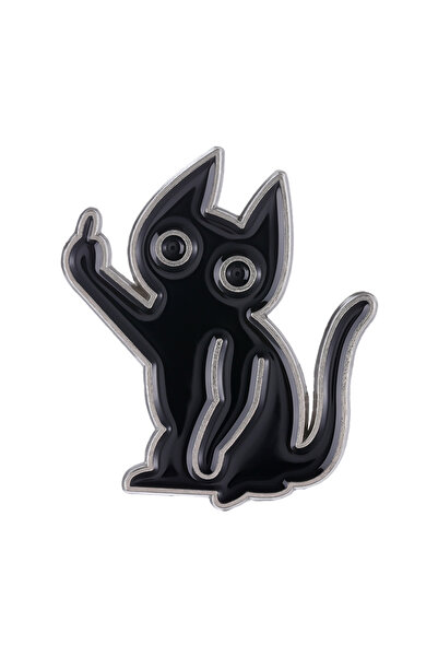 Choice دبابيس مينا على شكل قطة سوداء ساخرة XZ7869، دبابيس إبداعية وقحة، دبابي...