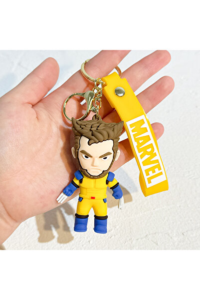 Miniso سلسلة مفاتيح KC5110 على شكل ديدبول وولفرين، مجموعة حلقات مفاتيح من سلس...