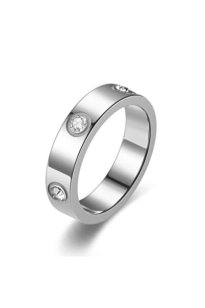 Choice خاتم حب وصداقة من الفولاذ المقاوم للصدأ مطلي بالزركونيا المكعبة، قطعة ...