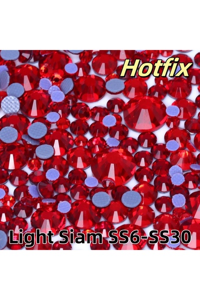 Choice مجموعة لايت سيام - سلسلة حمراء لاصقة ساخنة، أحجام متنوعة، قاعدة فضية، ...