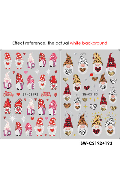 Choice SW-CS192 193 قطعتان من ملصقات فن الأظافر الرائعة المتلألئة لعيد الميلا...