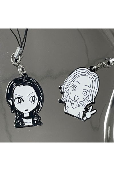 Choice K973-set Nana & Hachi Matching Phone Chain Charms Key Ring Anime Inspi...