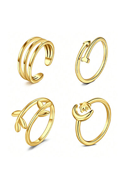 Choice 16 4 قطع-C 4 قطع من الفولاذ المقاوم للصدأ مجموعة خواتم أصابع القدم الم...