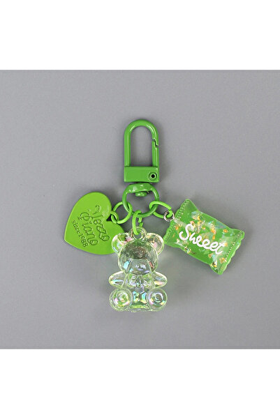 Choice A5 Cute Cartoon Bling Heart Bear Animal Candy Keychain - Creative Bag ...