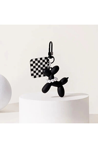 Choice 03 Cool Acrylic Cartoon Balloon Dog Keychains Black Color Heart Flower...