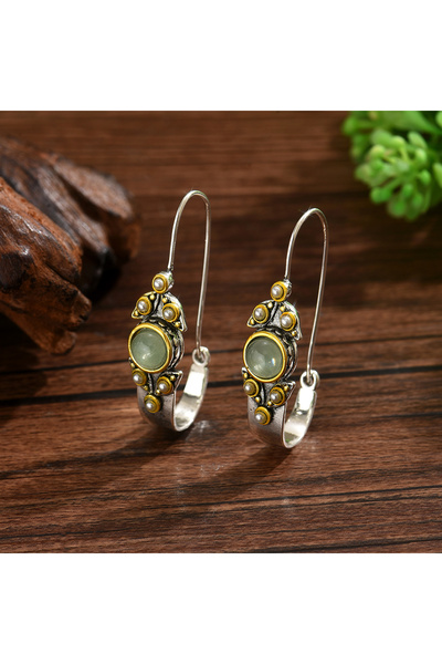 Choice خاتم قابل للتعديل مفتوح من النحاس المعدني بتصميم بوهيمي عتيق للنساء والفتيات مرصع باللؤلؤ الصناعي E1684-YIN