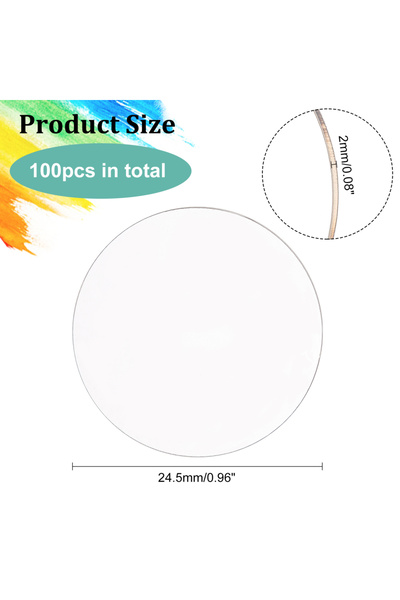 Choice AECH02-17530 100 قطعة من ألواح الأكريليك الدائرية الشفافة مقاس 1 بوصة،...