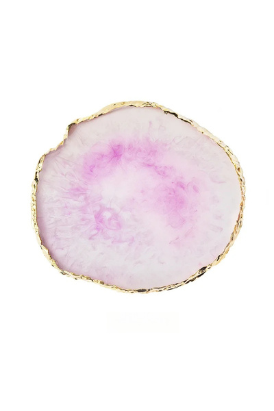 Choice Round light purple Round Resin Onyx Stone Nail Palette Nail Art Displa...