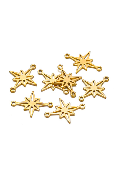 Choice 20 قطعة من خرزات موصلات النجوم المصنوعة من الفولاذ المقاوم للصدأ باللو...