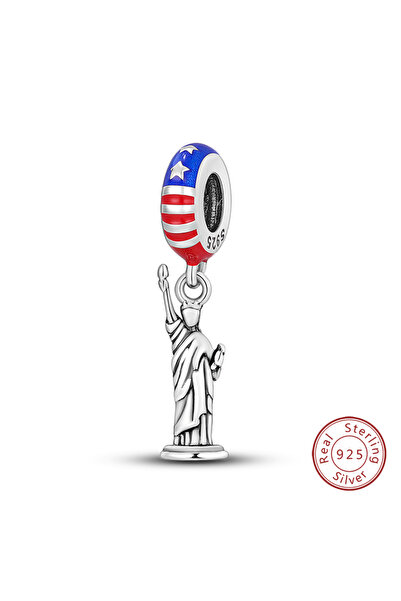 Choice KJC440 قلادة سفر أصلية من الفضة الإسترلينية عيار 925 على شكل مبنى تاري...