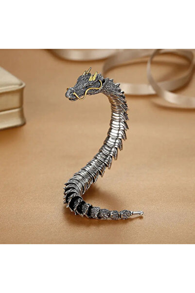 Choice سوار تنين بوذي تبتي تقليدي بطول 24 سم، مصنوع من حراشف التنين المسيطرة ...