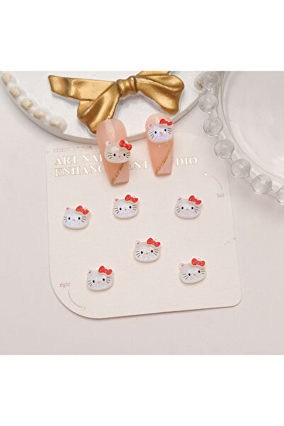 Miniso 03 100 قطعة من زينة أظافر كورومي وهالو كيتي اللطيفة - ديكور فني للأظافر ثلاثي الأبعاد، إكسسوارات أظافر كاواي DIY