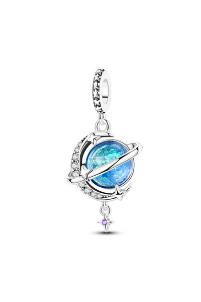 Choice KTC1441 100% حقيقية 925 فضة استرلينية قلادة نجمة الشمس القمر سحر الخرز...