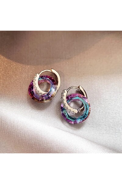 Choice 01 2024 Summer New Artificial Fantasy Crystal Circle Ring Buckle Penda...