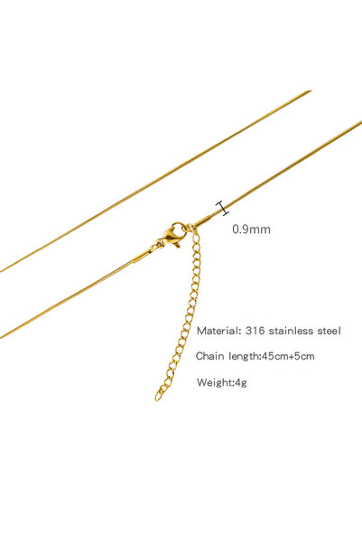 Choice HC0035G945 HIYEE Stainless Steel Snake Ball Stick O Shape Beads Rope L...