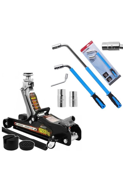 VERKE Kit cric hidraulic crocodil de 2,5 tone, 359 mm și cheie telescopică, V...