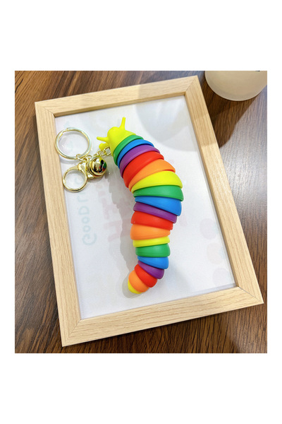 Choice ألعاب سلسلة مفاتيح فيدجيت سلج متعددة الأبعاد على شكل يرقة مرنة ومفصلة ...