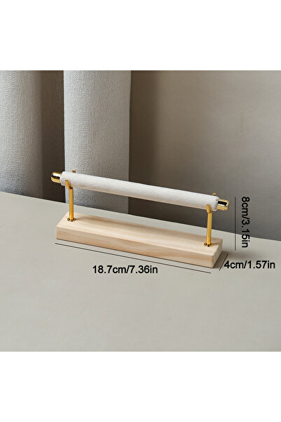 Choice حامل عرض حلقي بقاعدة من الخشب الصلب، حامل حلقي من عصا إسفنجية، تخزين ح...