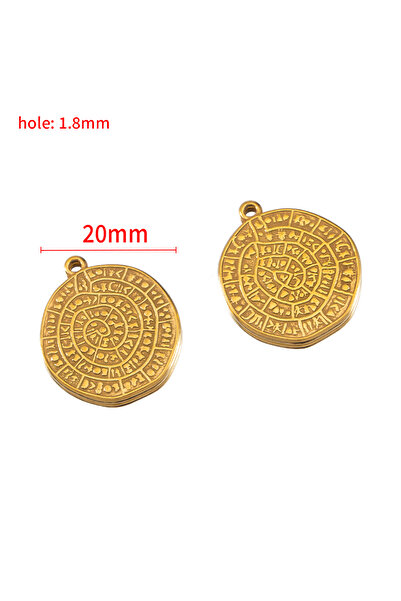 Choice قلادة بوصلة فايكنغ رونية عتيقة من الفولاذ المقاوم للصدأ مقاس 20 مم من ...