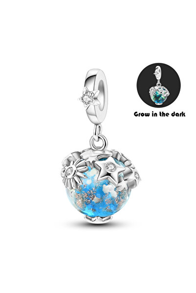 Choice KTC803 جديد في الأصل 925 الفضة الاسترليني المتوهجة مضيئة اليراع سحر الخرز قلادة للسوار