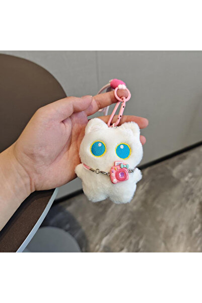 Choice Style B 1pcs Cute Plush Black White Cat Doll Toy Keychain Bag Pendant ...