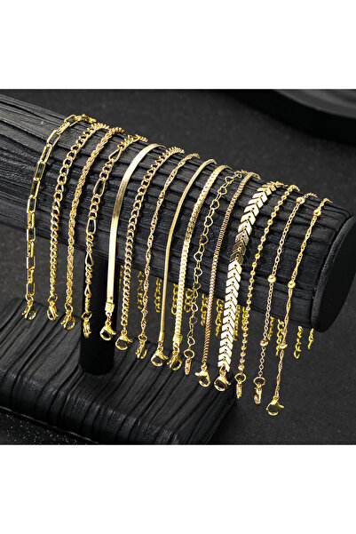 Choice AYAGold Color 15pcs Vintage Elegant Gold Color Heart Snake Chain Brace...