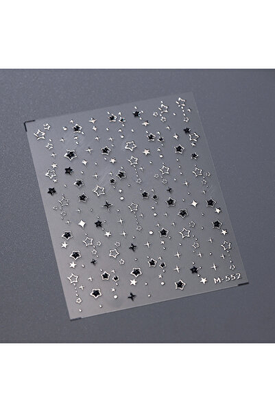 Choice 1 قطعة ملصقات أظافر برونزية شفافة على شكل نجمة خلفية لاصقة ملصقات فنية...