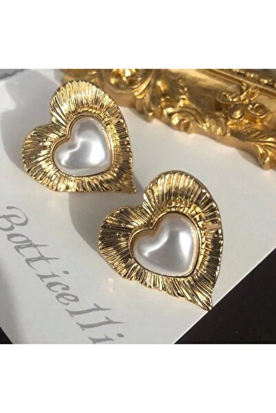 Choice AEH60098W Obega Korean Heart Stud Earrings Vintage Purple Gold Green B...