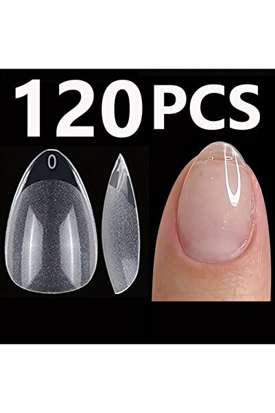 Choice 120 قطعة - أظافر صناعية قصيرة بلون اللوز شبه مصقولة - مثالية لتصميم ال...