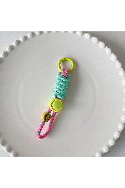 Choice Rose Red Fashion Keyring Creative Braided Lanyard Keychain For Phone C...