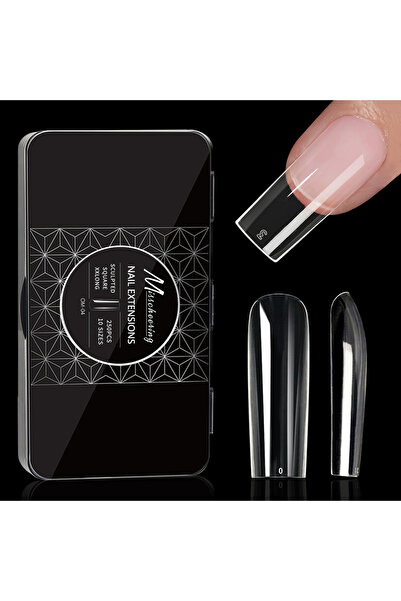 Choice OM-04 أظافر صناعية شفافة معبأة في علب، مقاسات متعددة، أظافر أكريليك مض...