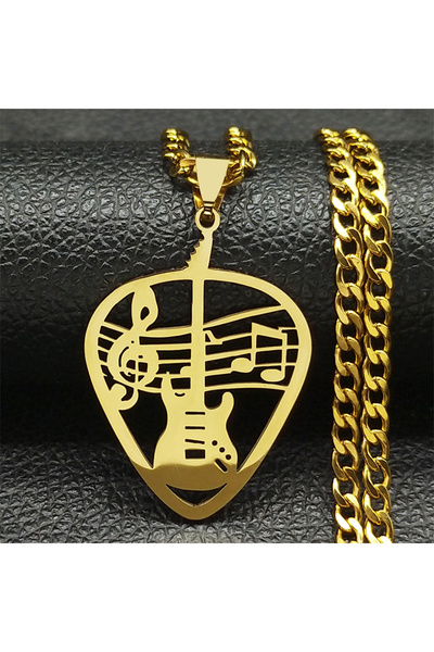 Choice قلادة على شكل ريشة جيتار روك من NKxi GD بطول 60 سم للنساء/الرجال مصنوع...