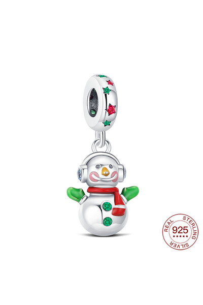 Choice NBC0507 سوار أصلي من الفضة الإسترلينية عيار 925 على شكل جرس حلوى سانتا...