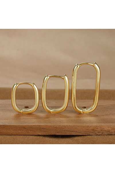 Choice E1398-gold-3pcs 3PCS Simple Square Hoop Earrings Set for Women Stainle...