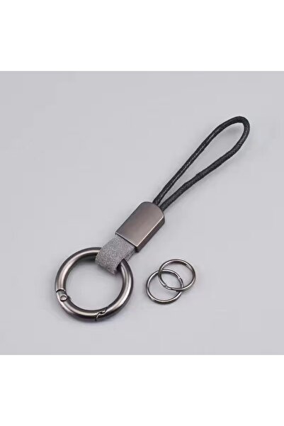 Choice 1pc-grey Simple Metal Keychains Lanyard Creative Personality Car Key R...