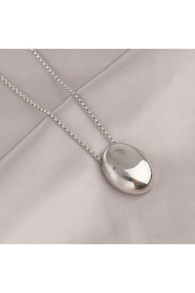 Choice Sliver Color A Yupsk 316L Stainless Steel Oval Hollow Pendant Necklace...