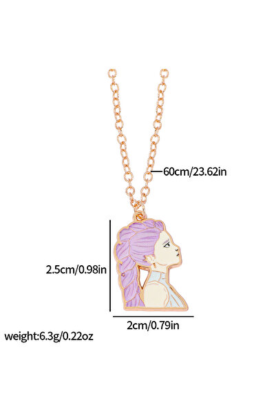 Miniso XL3378 قلادة Saja Boys Kpop Demon Hunter شخصية كرتونية أنمي معدنية إكسسوار إبداعي