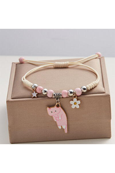 Choice 2 سوار على شكل زهرة قطة حيوان من المينا الكرتوني للفتيات والأطفال، حزا...