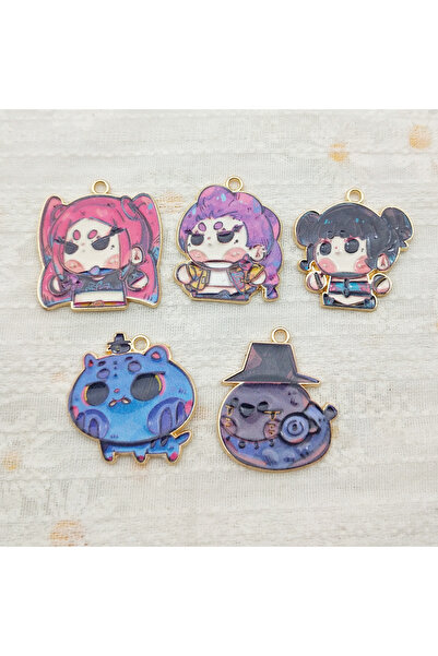 Choice 5 قطع إكسسوارات، 5 قطع من دلايات مينا صائد الشياطين من K-POP، قلادات ح...