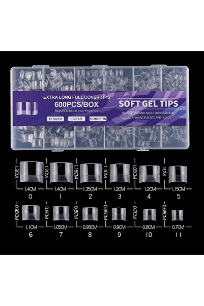 Choice 600 قطعة/صندوق أظافر أصابع قدم مربعة الشكل من ABS XS من Incognito، نصف...