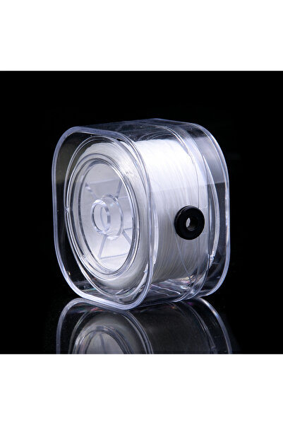 Choice حبل مرن من الخرز الأبيض 0.8 مم × 90 متر، صندوق شفاف مربع، سلك مرن من ا...