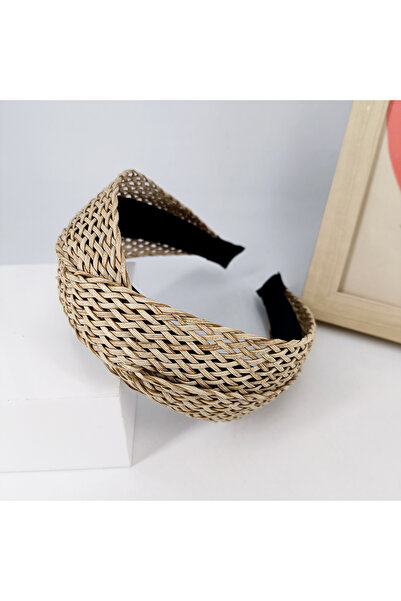 Choice Beige 1/4 PCS Wide Brimmed Hair Hoops Braids Pattern Head Hoop Simple ...